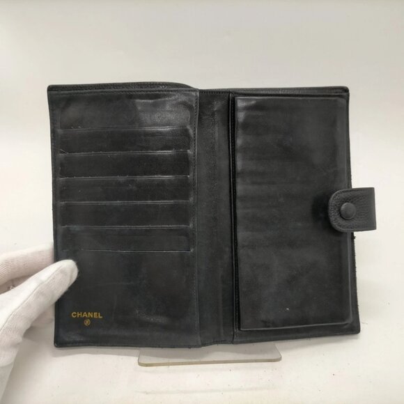 Chanel Long Wallet Black Caviar Skin mon-375-091325 - Picture 7 of 10